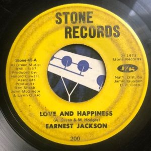Earnest Jackson Love And Happiness Vinyl 45 Record '73